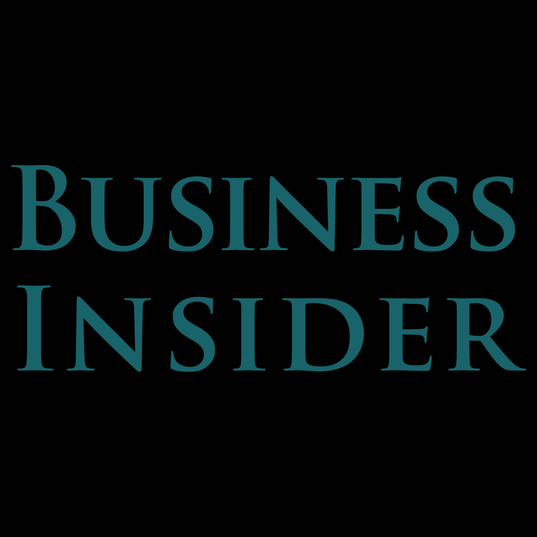 The Business Insider logo uses bold lettering in a contemporary sans-serif typeface, highlighting its dynamic and insightful coverage of international business news.