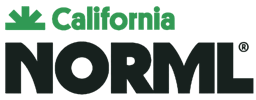 California NORML Logo; 'California' in green above bold 'NORML' in black