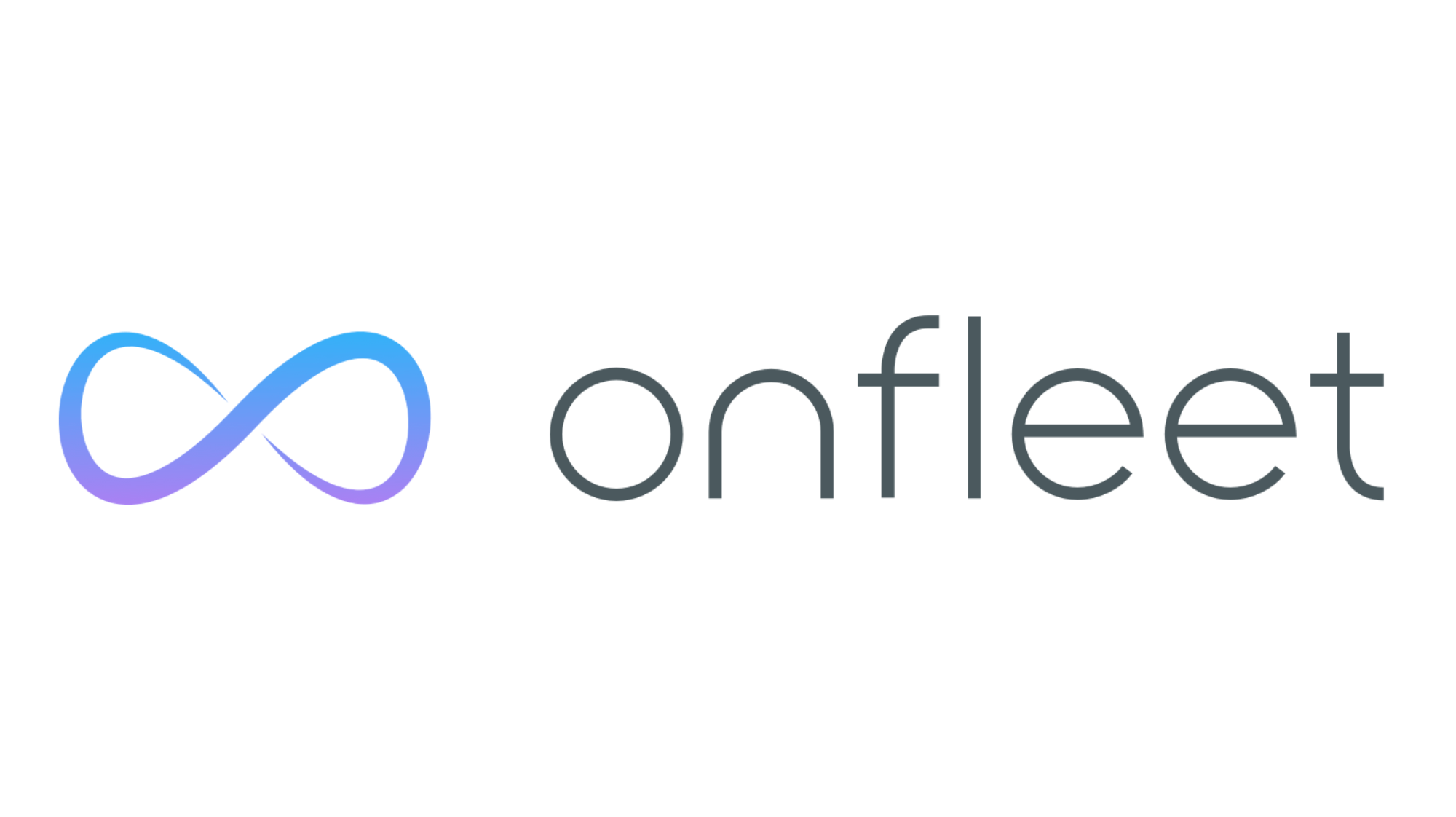 Onfleet Logo: blue, purple & black. Onfleet is one of Meadow's trusted API partners. 
