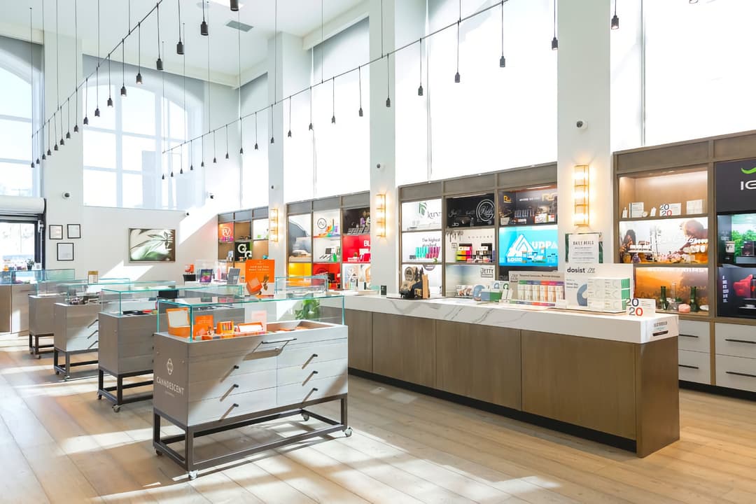 A view of the Atrium cannabis dispensary sales floor in Topanga, California