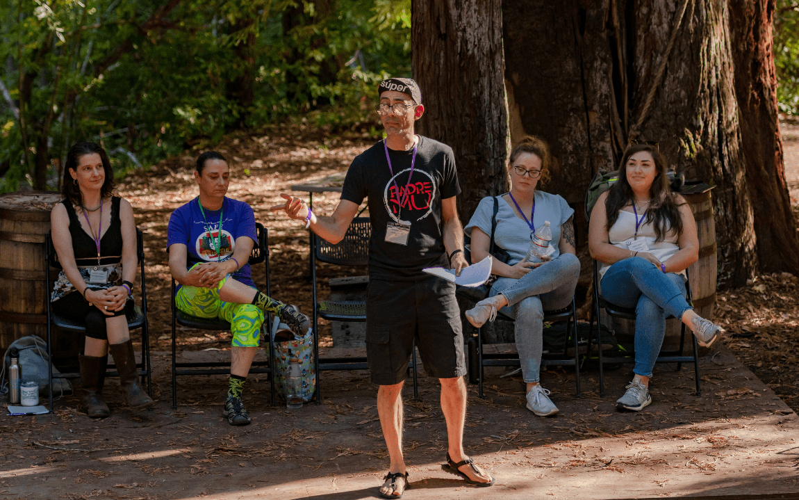 Sweetleaf Joe of the Sweetleaf Collective discussing compassionate cannabis at Meadowlands