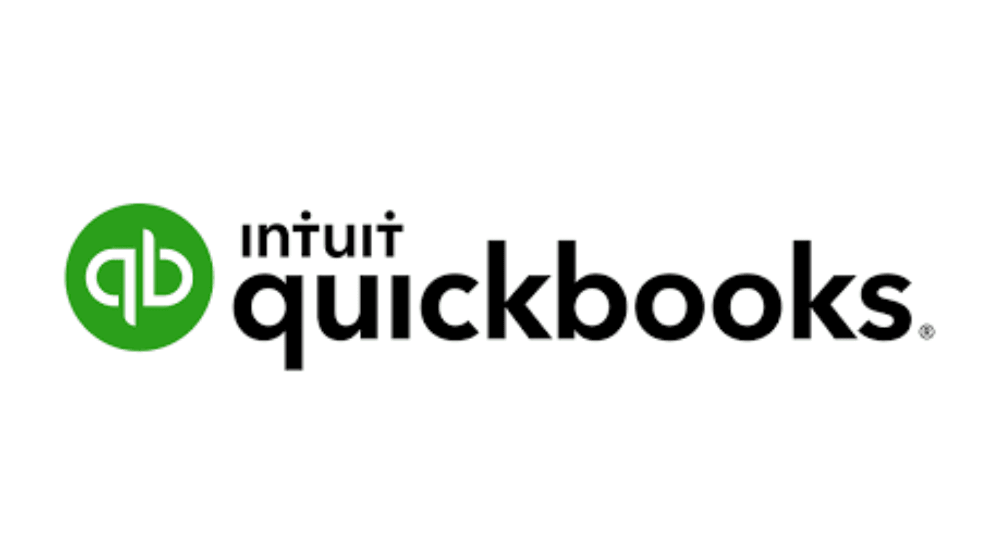 Quickbooks Logo: green & black. Quickbooks is one of Meadow's trusted partners.