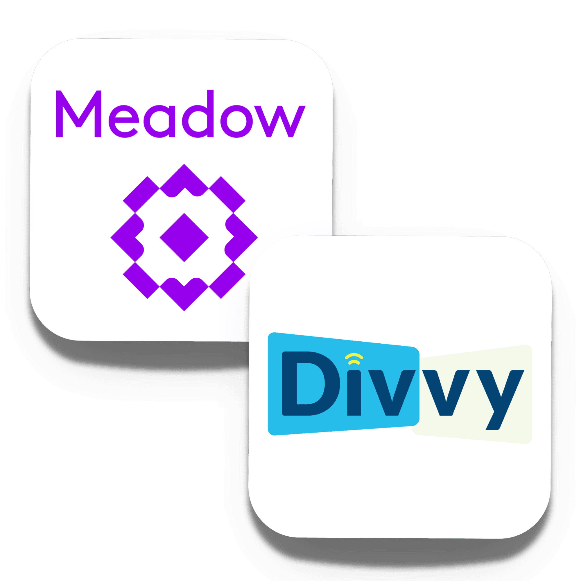 A vibrant and tech-forward graphic that highlights the visual harmony between Meadow and Divvy Digital. Positioned in the upper left, the Meadow logo—with its bold purple geometric icon and modern wordmark—communicates operational structure and retail innovation. Slightly overlapping in the lower right is the Divvy Digital logo, featuring bold, layered typography with bright blue and soft cream shapes, accented by a small wireless signal icon—evoking digital connectivity and visual engagement.
The overlapping design reflects the real-time integration between Meadow’s dispensary software and Divvy’s dynamic digital signage platform. This partnership eliminates the need for manual menu updates by syncing product availability, pricing, and promotions directly from Meadow’s live POS data to in-store screens—ensuring accurate, attractive displays that influence buying decisions at the point of sale.
This visual pairing captures how Meadow and Divvy enable dispensaries to inform, engage, and convert customers using data-driven content delivered seamlessly to their storefront.