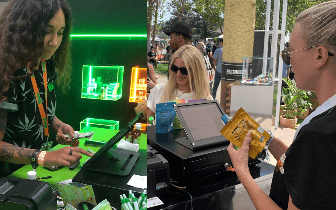 Meadow cannabis retail software being used by cannabis brands at the Hall of Flowers event in Santa Rosa