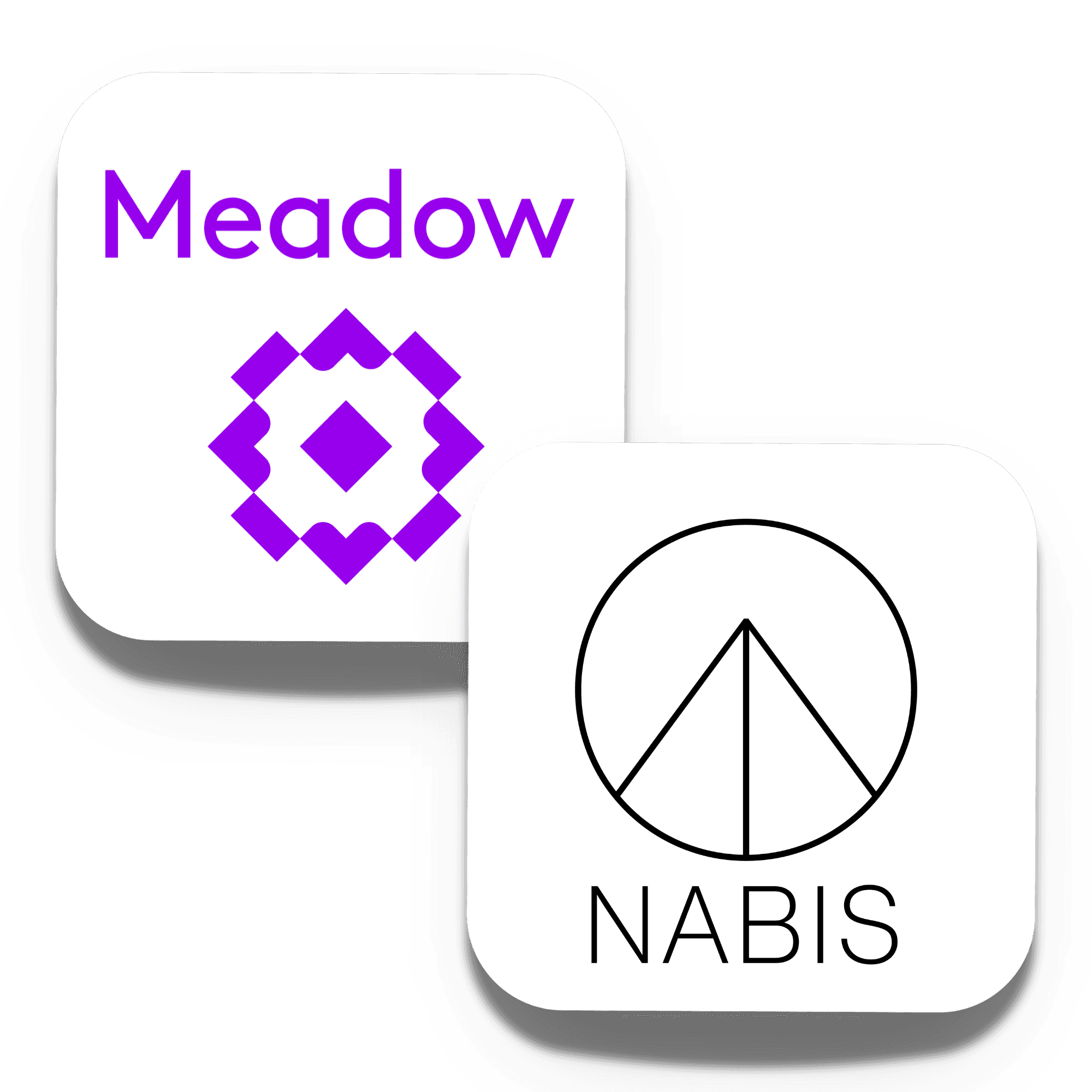 A crisp and minimal graphic that illustrates the powerful partnership between Meadow and Nabis. Anchoring the top left is the Meadow logo, showcasing its iconic purple geometric motif and clean wordmark—symbolizing structure, integration, and operational control. Slightly overlapping in the lower right is the Nabis logo, presented in black with a minimalist triangle-in-circle emblem above a bold uppercase wordmark, evoking connectivity, direction, and scale.
This image visually encapsulates the synergy between Meadow’s dispensary operating system and Nabis’s wholesale cannabis distribution network. The overlap signifies how Meadow’s accurate inventory and compliance engine integrates effortlessly with Nabis’s powerful multi-channel platform—enabling retailers to make smarter purchasing decisions, sync inventory with live distribution data, and ensure compliant wholesale transactions across California, Nevada, and New York.
Together, the integration fuels a streamlined retail supply chain—where smart ordering meets intelligent fulfillment, all within the Meadow ecosystem.