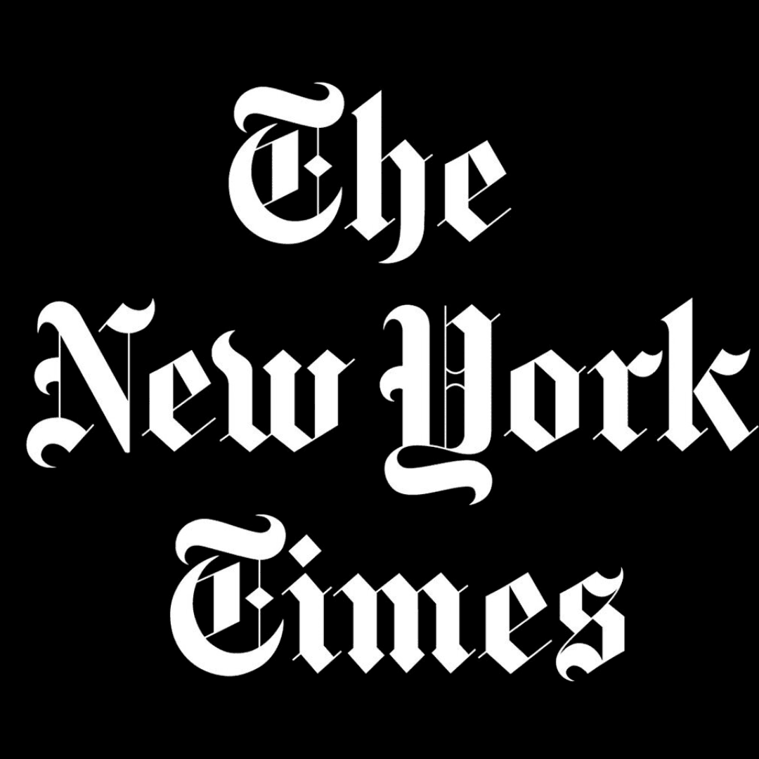 The New York Times logo features a classic, serif typeface with the words "The New York Times" arranged in three distinct tiers. The logo's timeless design symbolizes the newspaper's long-standing tradition of journalistic excellence and integrity. It is typically presented in black, conveying a sense of authority and reliability, embodying the newspaper's commitment to delivering news and information with depth and accuracy.