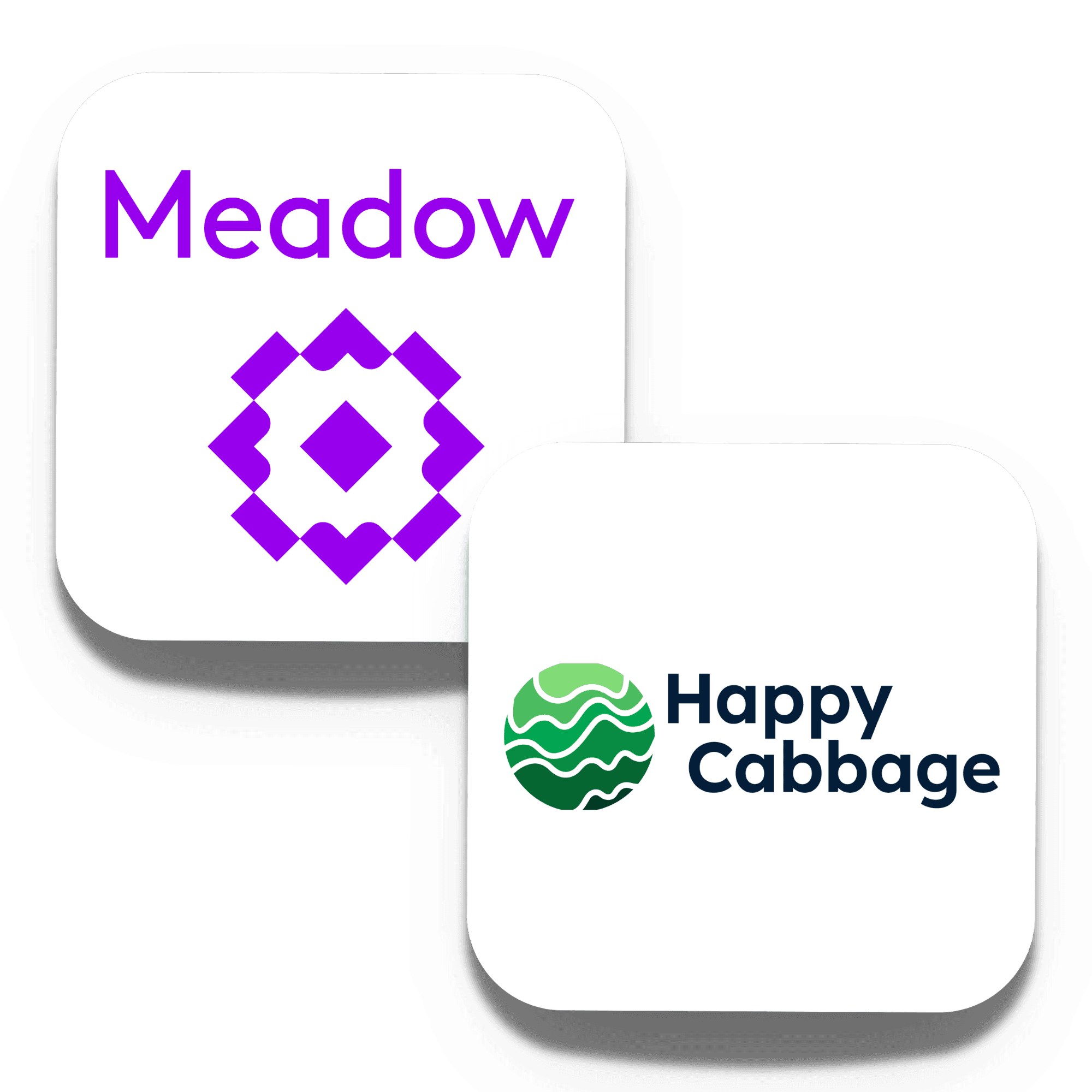 A sleek, modern graphic illustrating the collaborative power between Meadow and Happy Cabbage Analytics. In the upper left, the Meadow logo stands bold in its iconic purple—a geometric emblem paired with a clean, contemporary wordmark—signifying structure, unity, and operational excellence. Overlapping slightly in the lower right is the Happy Cabbage logo, featuring a layered, earth-toned green sphere and a friendly, lowercase wordmark that evokes growth, insight, and approachability.
This visual pairing embodies the seamless integration between Meadow’s dispensary management system and Happy Cabbage’s intelligent ordering platform. Together, they enable cannabis retailers to maintain accurate inventory, tap into real-time data insights, and maximize margins with smart, AI-powered reorder suggestions. The layout reflects a flow from grounded analytics to operational execution—delivering a smarter, more connected retail experience from back-of-house strategy to front-of-house results.