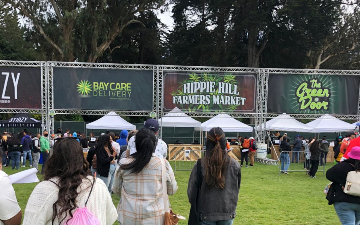 Meadow powered cannabis retail software for the Hippie Hill 420 licensed cannabis event with Sounds Bazaar