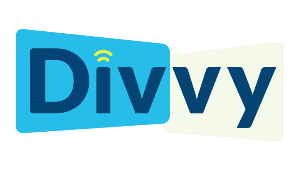 The Divvy logo features bold navy blue lettering over two overlapping, rounded rectangles—one bright blue in front, and one soft green behind—giving the impression of layered screens or digital displays. A small yellow wireless signal icon above the “i” in “Divvy” hints at connectivity and smart technology.
Divvy is a cannabis-focused digital signage platform that lets dispensaries display real-time menus, promotions, and branded content in-store. Meadow’s integration with Divvy ensures your in-store displays are always accurate and up to date by syncing directly with your POS system—reducing manual updates and enhancing the customer experience.