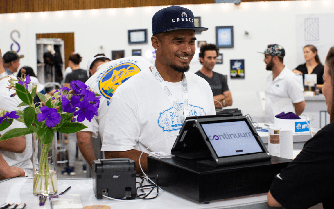 Hall of Flowers cannabis retail sales powered by Meadow software